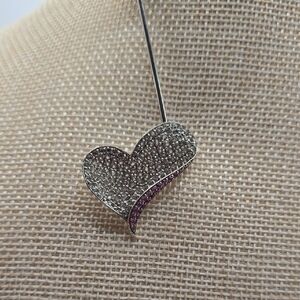 Pink And Rhinestone Pendant